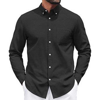 COOFANDY Men's Button Down Shirts Long Sleeve Casual Shirts Business Dress Shirts