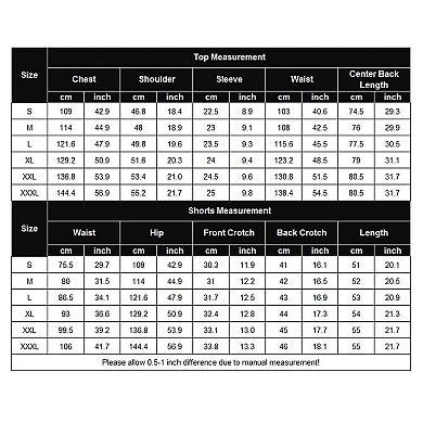 COOFANDY Men's Hawaiian Matching Set Summer Beach 2 Piece Outfits Button Down Shirts and Shorts