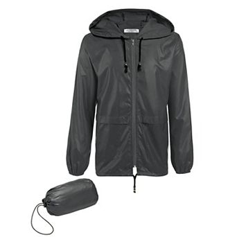 COOFANDY Mens & Womens Raincoat Waterproof Adult Rain Jacket Reusable Rain Poncho with Hood