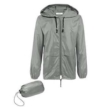 COOFANDY Mens & Womens Raincoat Waterproof Adult Rain Jacket Reusable Rain Poncho with Hood