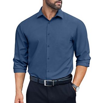 COOFANDY Mens Casual Button Down Shirts Regular Fit Wrinkle Free Dress Shirt Long Sleeve