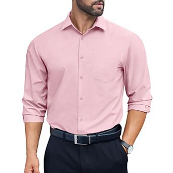 COOFANDY Mens Casual Button Down Shirts Regular Fit Wrinkle Free Dress Shirt Long Sleeve