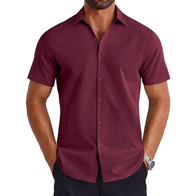 men's dress shirts french cuff Men's French Cuff Dress Shirt Regular Fit in White/Red with Tie, Cuff Links and Pocket Square 17½ 36/37 / White/Red main image 0