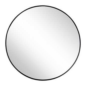 Round Wall Mirror with Metal Frame