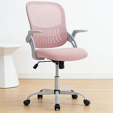 Mid Back Ergonomic Mesh Office Chair - Adjustable Height, Swivel, Lumbar Support