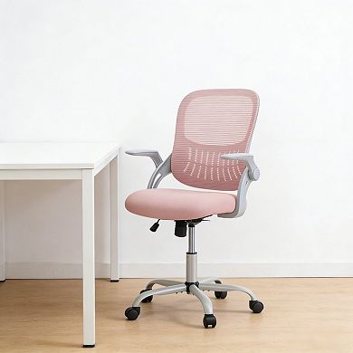 Mid Back Ergonomic Mesh Office Chair - Adjustable Height, Swivel, Lumbar Support