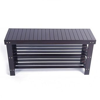 3 tier 100% Bamboo Stool Shoe Rack