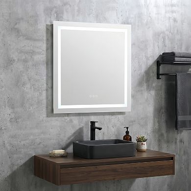 LED Bathroom Mirror with Front & Backlit, Smart Touch, Anti-Fog & Memory Function