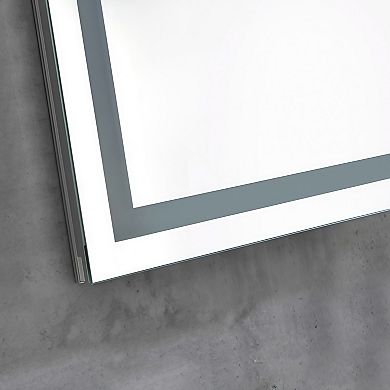 LED Bathroom Mirror with Front & Backlit, Smart Touch, Anti-Fog & Memory Function