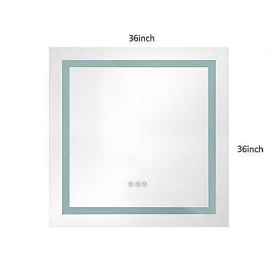 LED Bathroom Mirror with Front & Backlit, Smart Touch, Anti-Fog & Memory Function