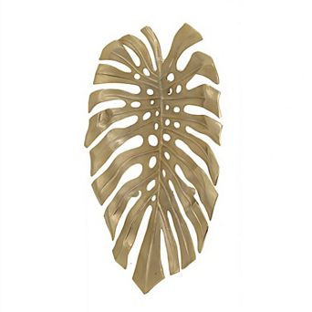 Modern Gold 100% Aluminum Monstera Leaf Wall Decor & Decorative Tray