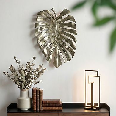 Modern Gold 100% Aluminum Monstera Leaf Wall Decor & Decorative Tray