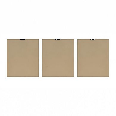 3-Piece Framed Glass Wall Art Set with Botanical Floral Prints