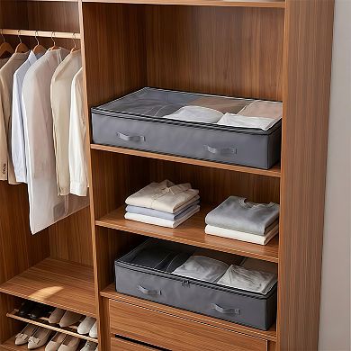 Under Bed Storage Containers with Clear Lids 6-Pack