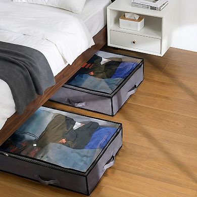Under Bed Storage Containers with Clear Lids 6-Pack