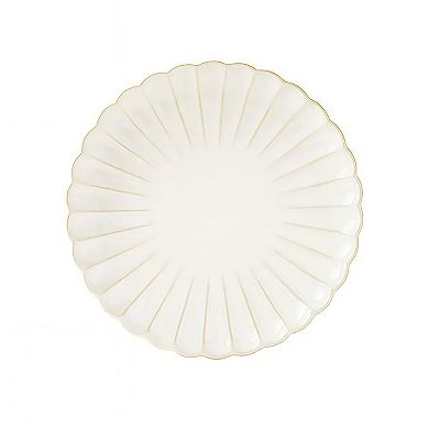 12-Piece Cream Stoneware Dinnerware Set