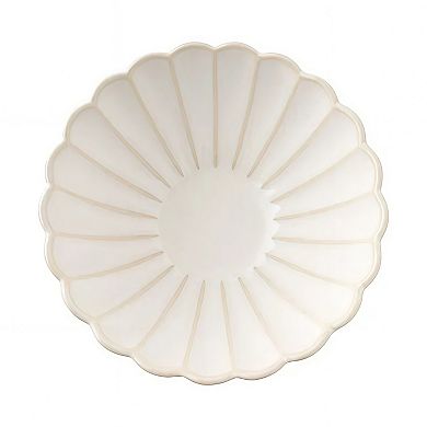 12-Piece Cream Stoneware Dinnerware Set