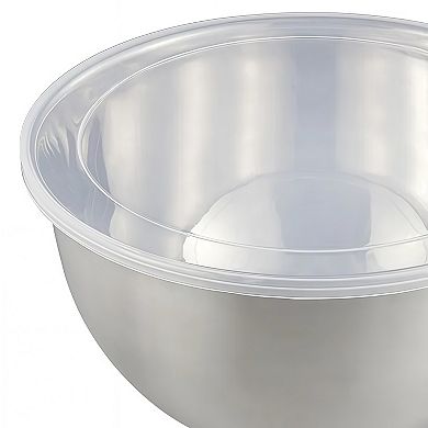 6-Piece Brushed Stainless Steel Mixing & Storage Bowl Set with Lids