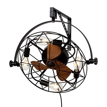 Moooni Multi-Mount 360° Rotation Ceiling Fan with Light - Remote Control, 6-Speed, Plug-In