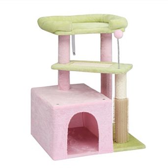 Multi-Level Cat Tree with Scratching Post, Condo and Padded Bed