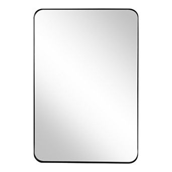Deep Frame Rectangle Mirror Modern Decor Metal Frame Wall Mounted or Leaned