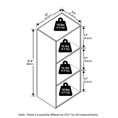 3-Tier Open Shelf Bookcase for Home or Office