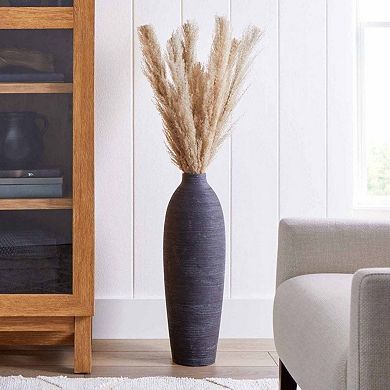 Textured Matte Ceramic Floor Vase