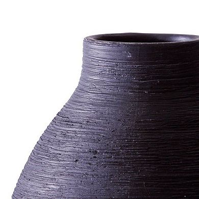 Textured Matte Ceramic Floor Vase