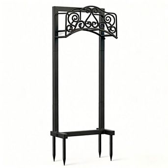 Generic Metal Outdoor Garden Hose Holder with Freestanding Reel