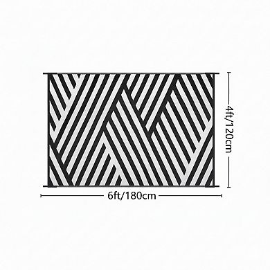 Outdoor Patio Reversible Plastic Straw Rug