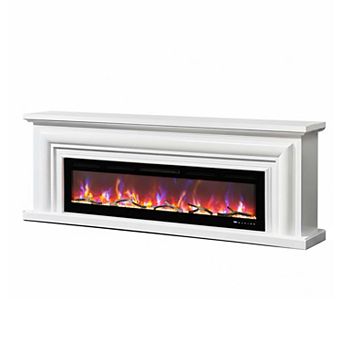 IDEALHOUSE 60 inch Smart Electric Fireplace with WiFi Alexa Voice Control, 12 Flame Colors