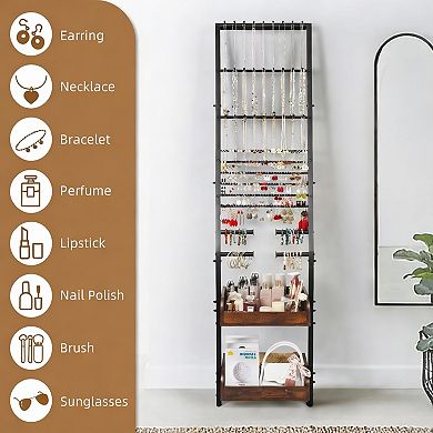 Large jewelry storage box for earrings, necklaces, and bracelets