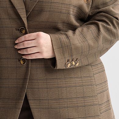 Plus Size Nine West Two Button Blazer