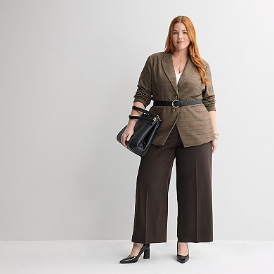 Plus Size Nine West Two Button Blazer