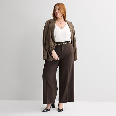 Plus Size Nine West Two Button Blazer