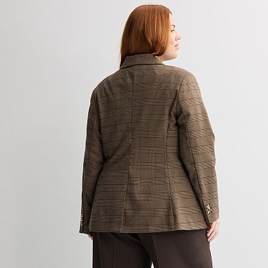 Plus Size Nine West Two Button Blazer