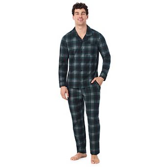 Men's Cuddl Duds® Cozy Lodge Notch Collar Pajama Top & Pajama Bottoms Set