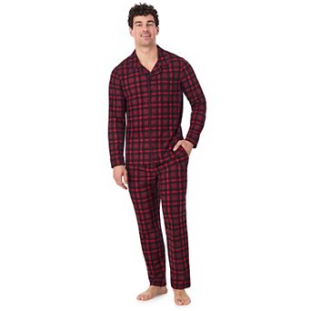 Men's Cuddl Duds® Cozy Lodge Notch Collar Pajama Top & Pajama Bottoms Set