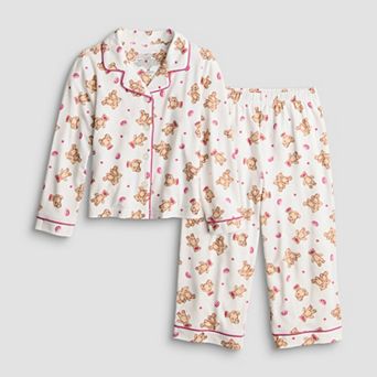 Toddler Girl Cuddl Duds® 2 pc Long Sleeve Pajama Top & Pajama Bottoms Set