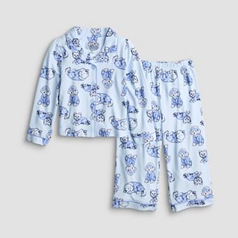 Toddler Girl Cuddl Duds® 2 pc Long Sleeve Pajama Top & Pajama Bottoms Set