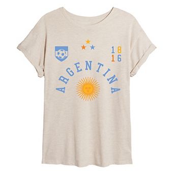 Juniors' Argentina Soccer Oversized Tee