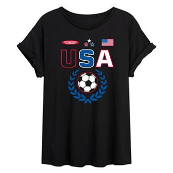 Juniors' USA Soccer Oversized Tee