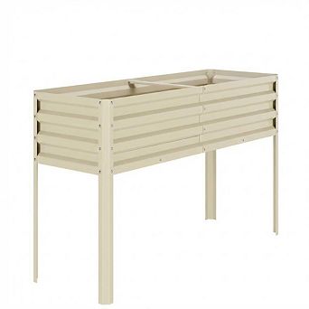 Elevated Raised Garden Bed with Self-Watering System,Drainage Holes,Tall Metal Planter Box