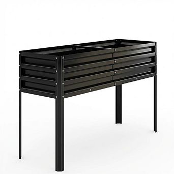 Elevated Raised Garden Bed with Self-Watering System,Drainage Holes,Tall Metal Planter Box