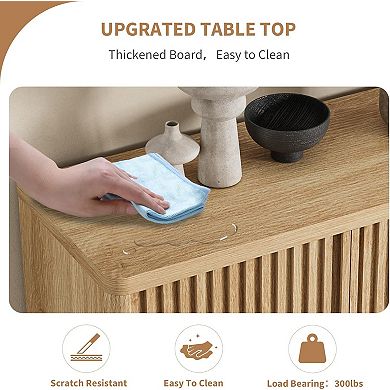 Shoe Cabinet, Shoe Storage Cabinet with Adjustable Shelves, Entryway Wooden Shoe Organizer
