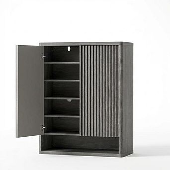 Shoe Cabinet, Shoe Storage Cabinet with Adjustable Shelves, Entryway Wooden Shoe Organizer