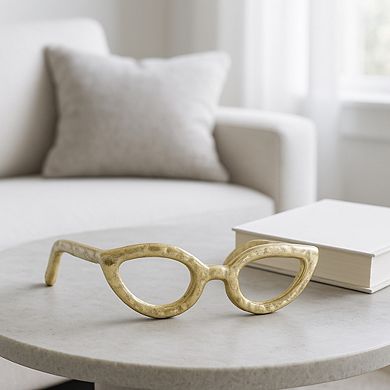 Abstract Metal Aluminum Eyeglasses Sculpture - Decorative Object Sculptural for Home Decor