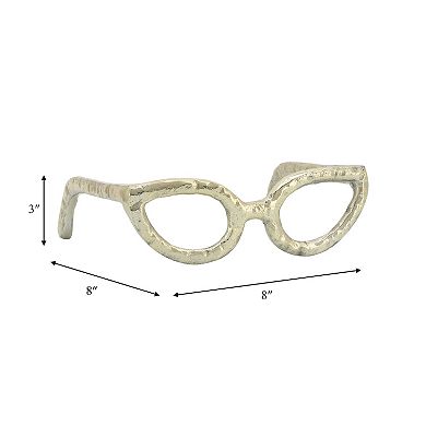 Abstract Metal Aluminum Eyeglasses Sculpture - Decorative Object Sculptural for Home Decor