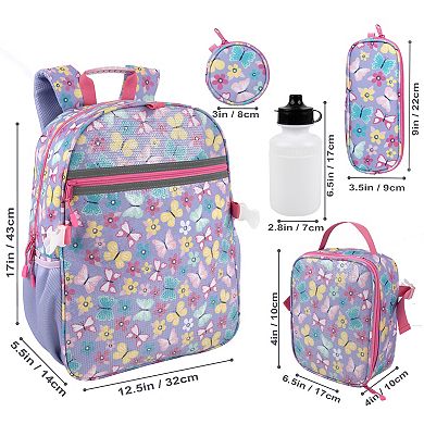 Kids Allover Print Backpack 6-Piece Set