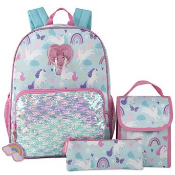 Kids Allover Print Backpack 6 pc Set